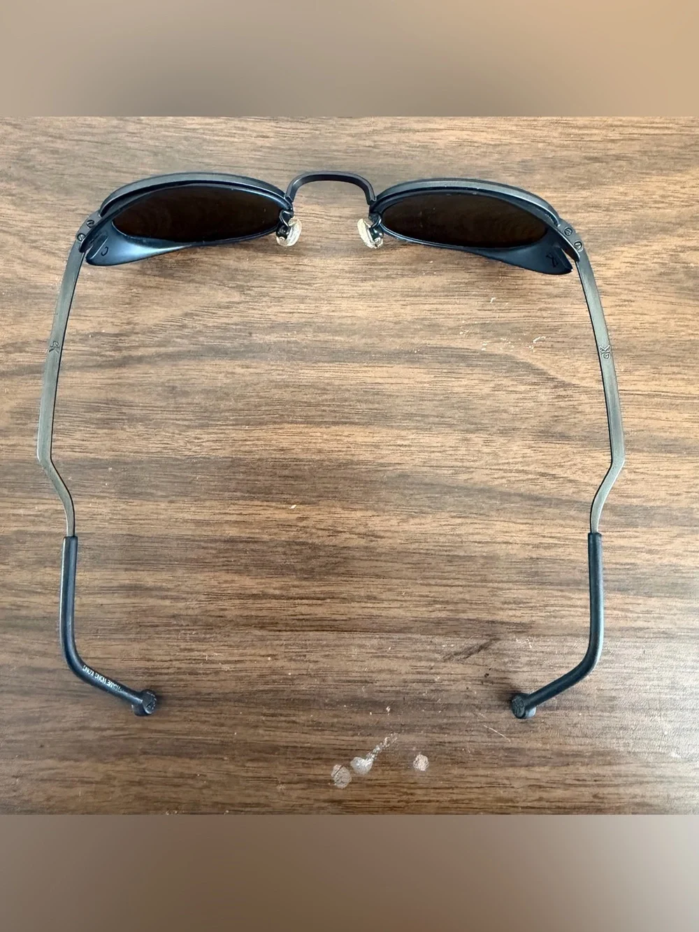 Vintage 90’s Calvin Klein Sunglasses Black 3003 Steampunk Shielded Mirror Lens